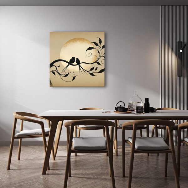 Quadro su tela – Silhouette alla luce della luna