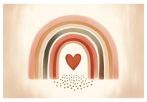 Quadro su tela – Tocco d’amore arcobaleno