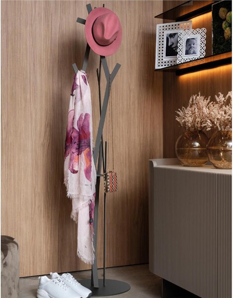 Appendiabiti da terra a stelo in acciaio inossidabile UTY Dimensioni 29,7x h 177,8 cm - 15 kg stile minimalista colore Fango