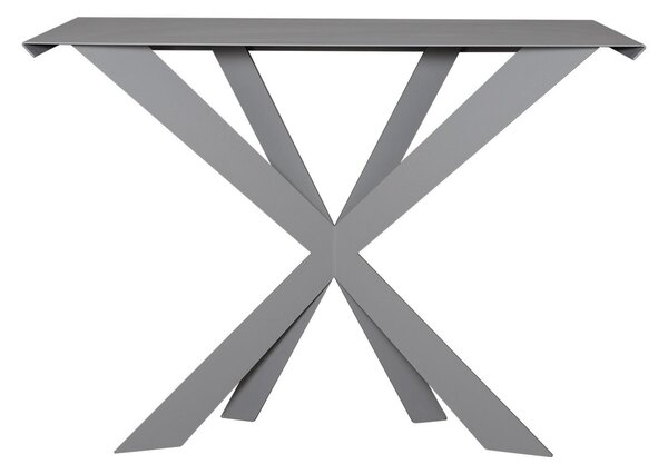 Consolle in stile moderno Consolle poggiata su quattro gambe che si incrociano, come a formare una X Exsodus Zeus 110x35x h78 cm colore Fango