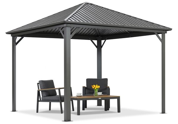 Gazebo in metallo Sardegna 3x3 Garden Point antracite