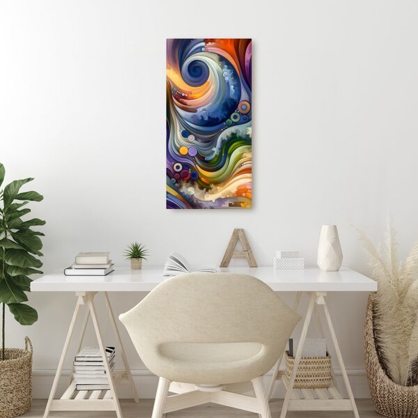 Quadro su tela – Danza astratta di luce e colori