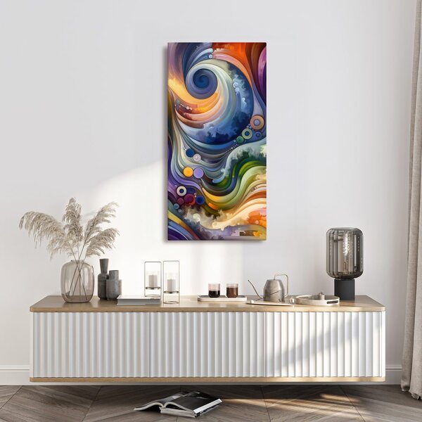 Quadro su tela – Danza astratta di luce e colori