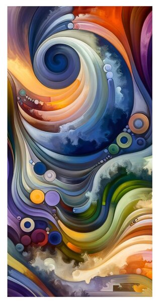 Quadro su tela – Danza astratta di luce e colori