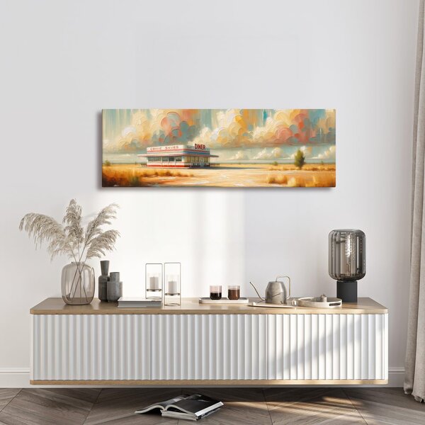 Quadro su tela – Bistro lungo la strada