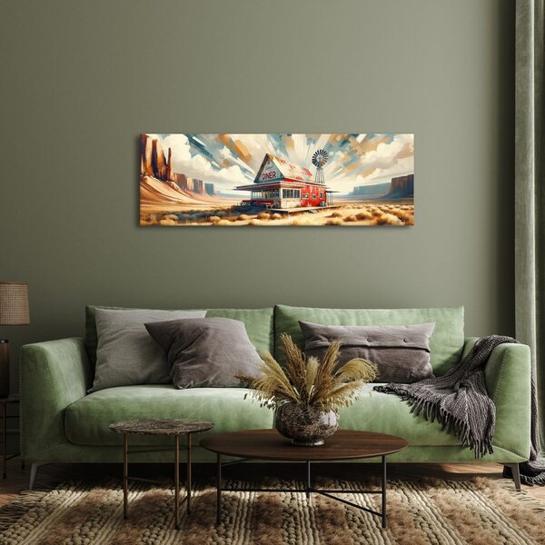 Quadro su tela – Vicino a strada polverosa