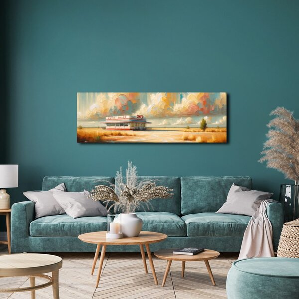 Quadro su tela – Bistro lungo la strada