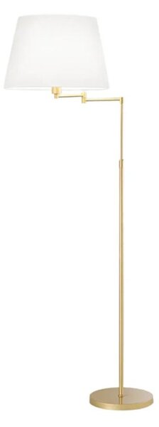 Piantana classica perenz crane 8476 or e27 led metallo oro paralume tessuto bianco - Perenz