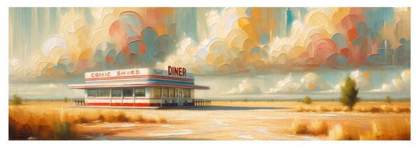 Quadro su tela – Bistro lungo la strada