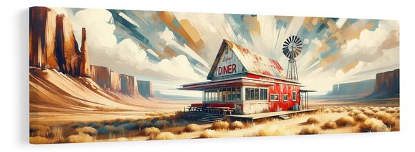 Quadro su tela – Vicino a strada polverosa