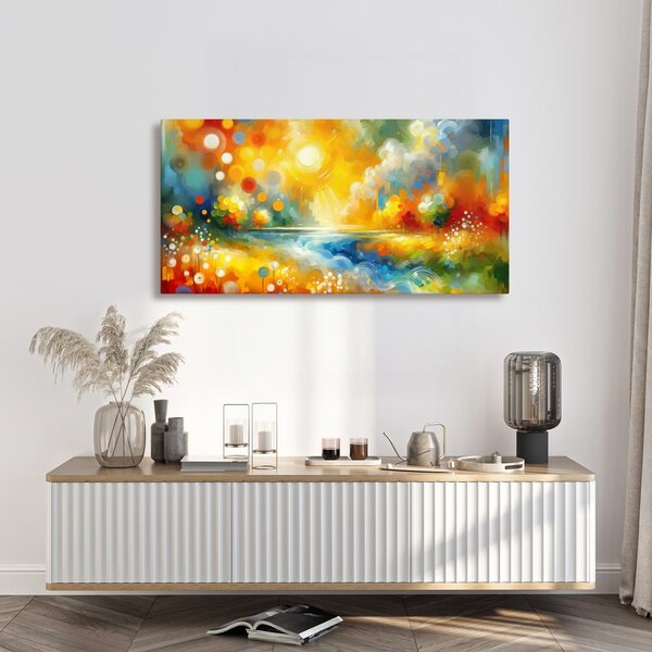 Quadro su tela – Onde blu tra i prati