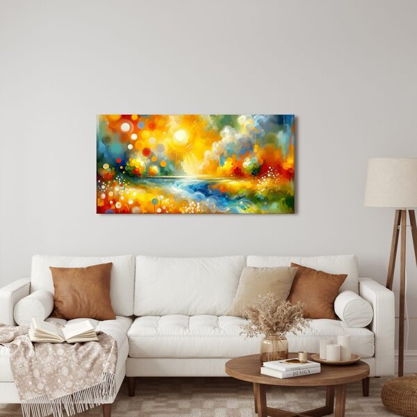 Quadro su tela – Onde blu tra i prati