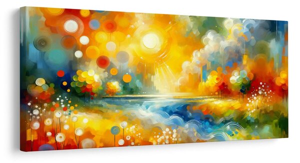 Quadro su tela – Onde blu tra i prati