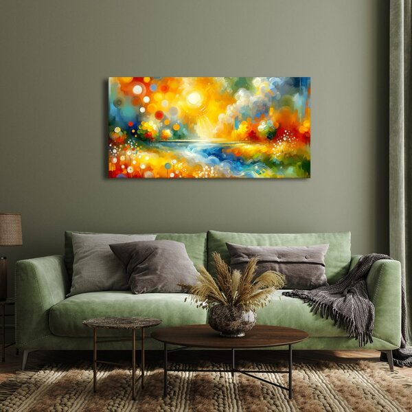 Quadro su tela – Onde blu tra i prati