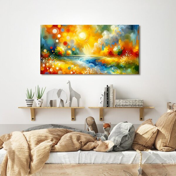 Quadro su tela – Onde blu tra i prati