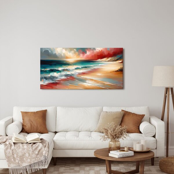 Quadro su tela – Onde che si infrangono sulla costa