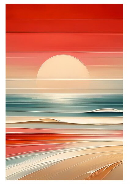 Quadro su tela – Spiagge sabbiose nella luce calda