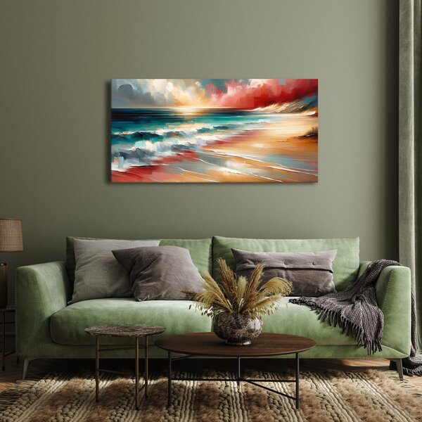Quadro su tela – Onde che si infrangono sulla costa