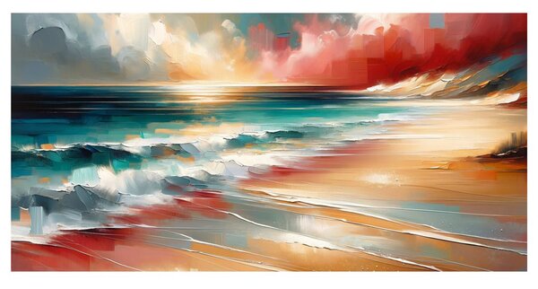 Quadro su tela – Onde che si infrangono sulla costa