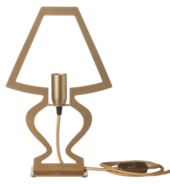 Piccola lampada da tavolo Lampada magica che evoca un carattere onirico Silhouette Dimensione 22x h 33 cm classica abat-jour e stilizzandola in una specie di contorno a filo oro