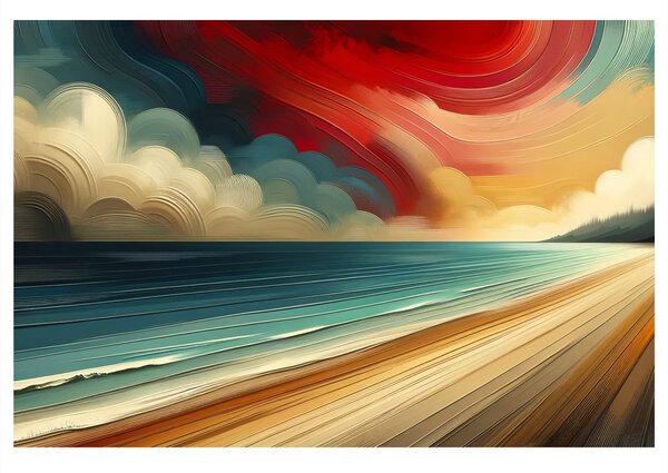Quadro su tela – Spiagge sabbiose e onde blu