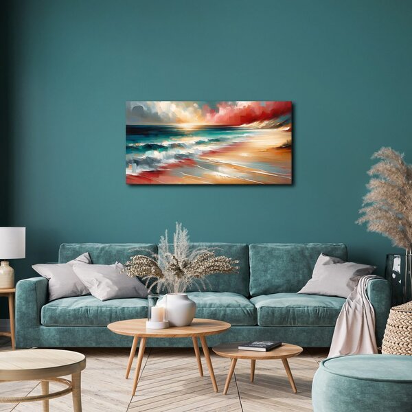 Quadro su tela – Onde che si infrangono sulla costa