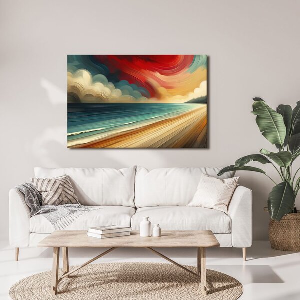 Quadro su tela – Spiagge sabbiose e onde blu