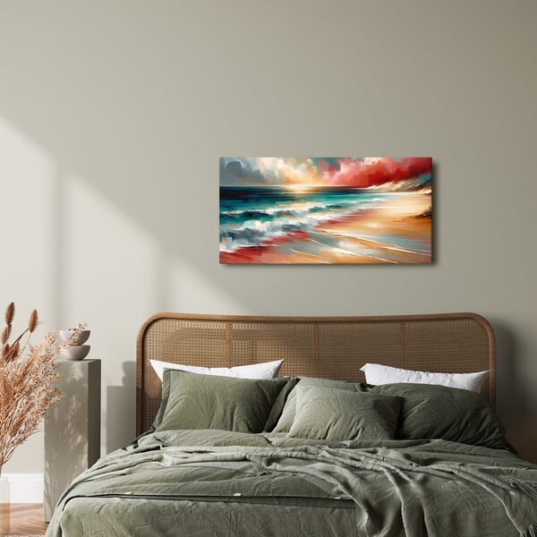 Quadro su tela – Onde che si infrangono sulla costa