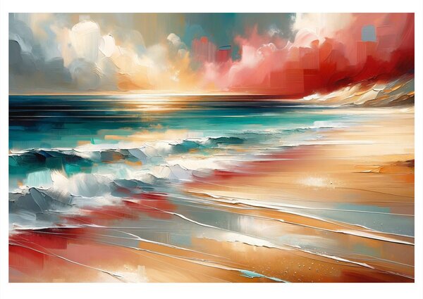 Quadro su tela – Mare turchese con onde