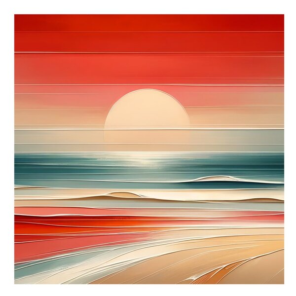 Quadro su tela – Mare e cielo in toni caldi