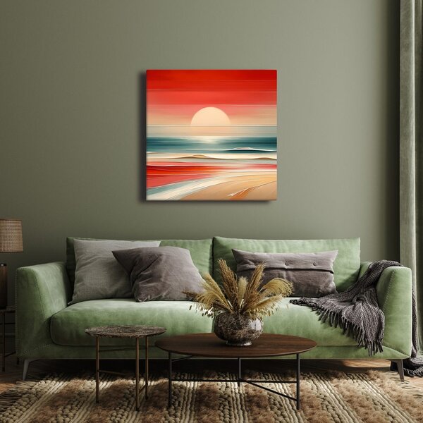 Quadro su tela – Mare e cielo in toni caldi