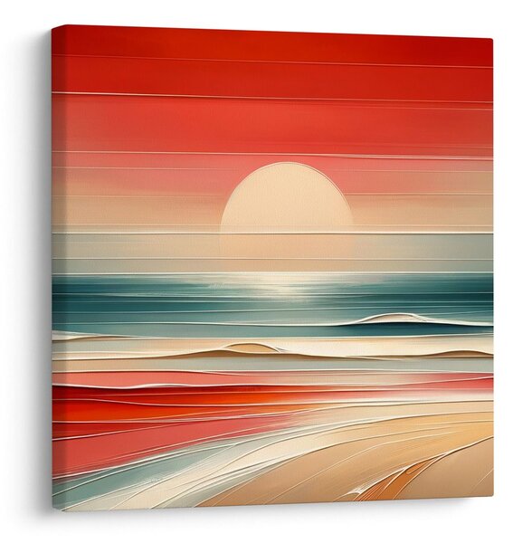 Quadro su tela – Mare e cielo in toni caldi