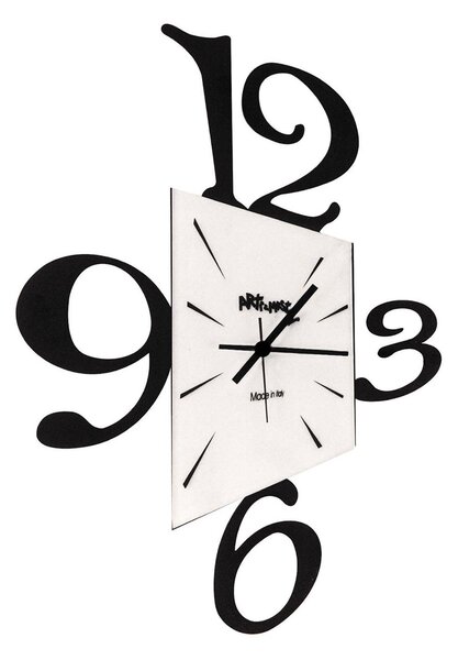 Orologio Big Prospettiva in metallo, 70x100h, colore Nero Goffrato