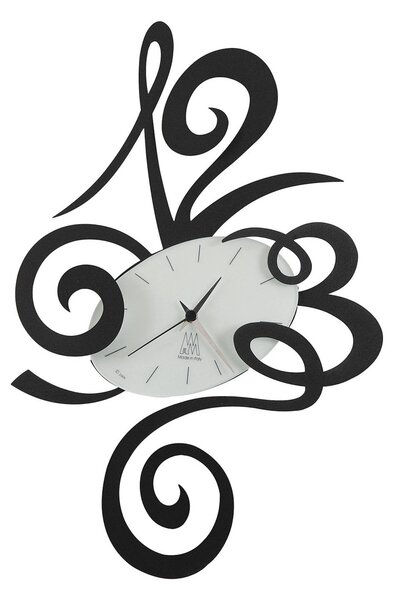Orologio Robin in metallo, 34x51h, colore Nero Goffrato