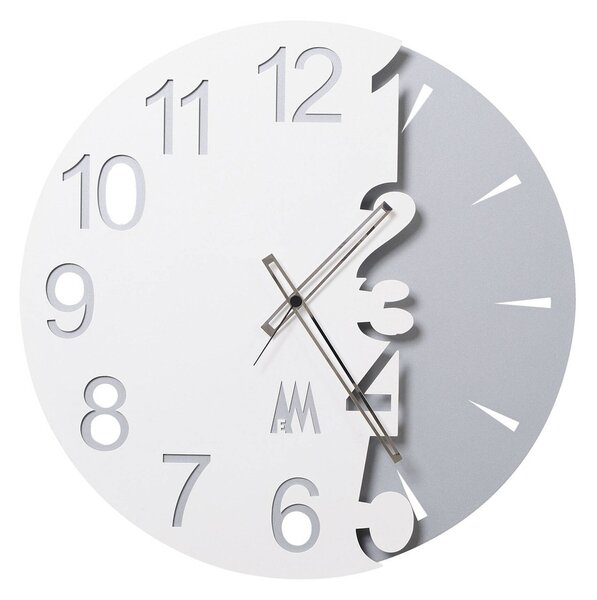 Orologio Full Moon in metallo, diam.50, colore Bianco Neve