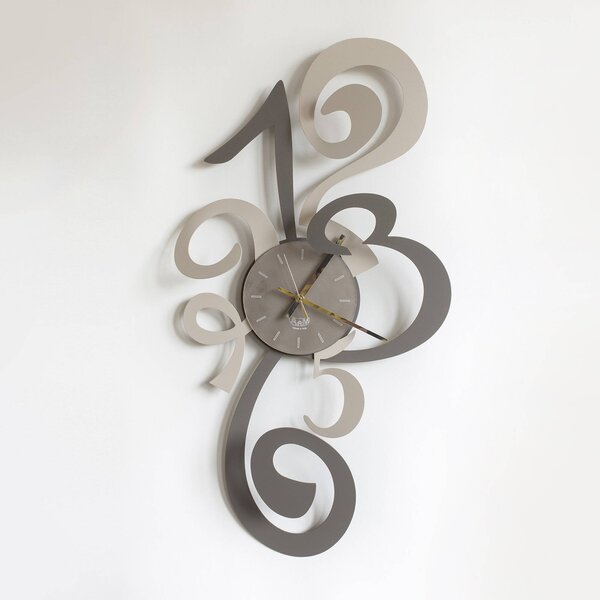 Orologio Truciolo in metallo, 40x80h, colore Fango-nocciola