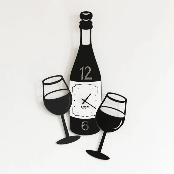 Orologio Cin Cin in metallo, 30x55h, colore Nero Goffrato