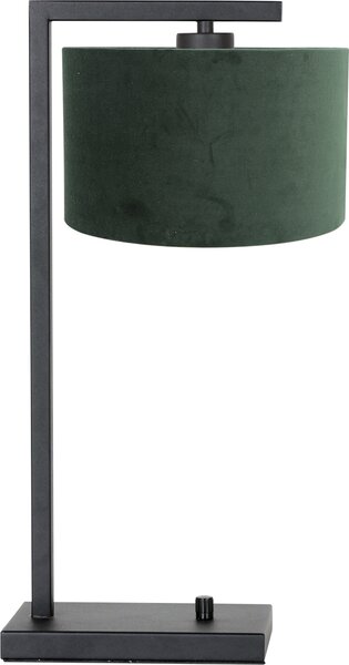 Lampada da tavolo, metallo, interruttore rotante, verde, H 48 cm