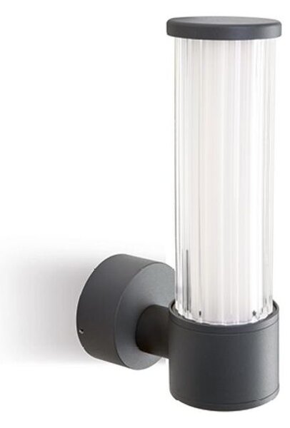 STELO APPLIQUE DA ESTERNO IP54 IN ALLUMINIO ANTRACITE LED 8W LUCE 3000K E 4000K MODERNA DI SOVIL