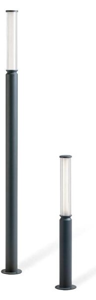 STELO PALO DA GIARDINO IP65 2 MISURE ALLUMINIO ANTRACITE LED INTEGRATO LUCE 3000K E 4000K MODERNO DI SOVIL
