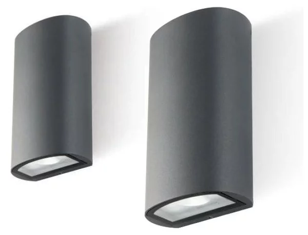 TAGLIO APPLIQUE DA ESTERNO IP54 BIANCA O ANTRACITE 2 MISURE LED INTEGRATO LUCE 3000K E 4000K MODERNA SOVIL