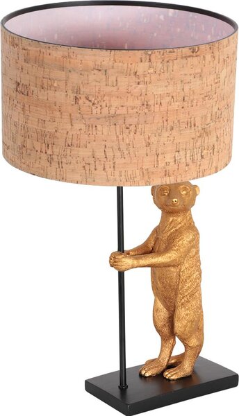 Anne Lighting - lampada da tavolo - Animaux - naturale nero - metallo tessile - lampada da comodino - E27 - 4353ZW