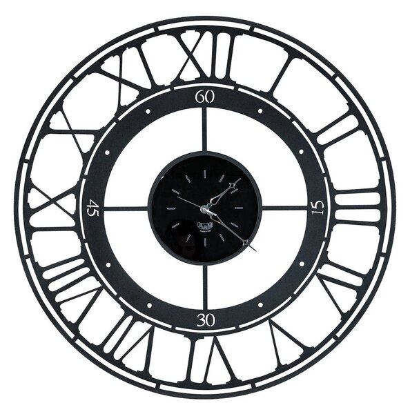 Orologio Koros 70 in metallo, diam.70, colore Nero Goffrato