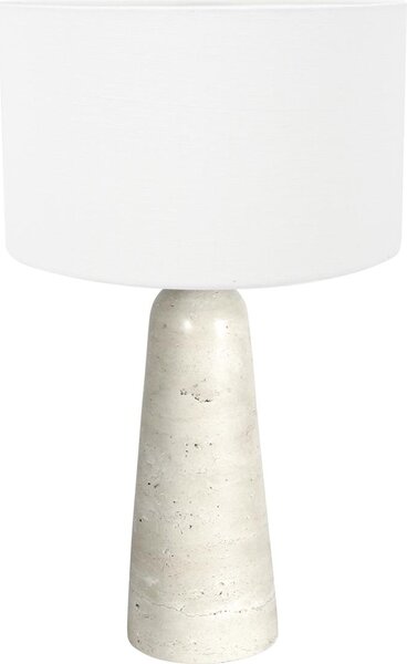 Anne Lighting - lampada da tavolo - Travino - crema bianco - pietra tessile - Ø 30cm - E27 - 4553CR