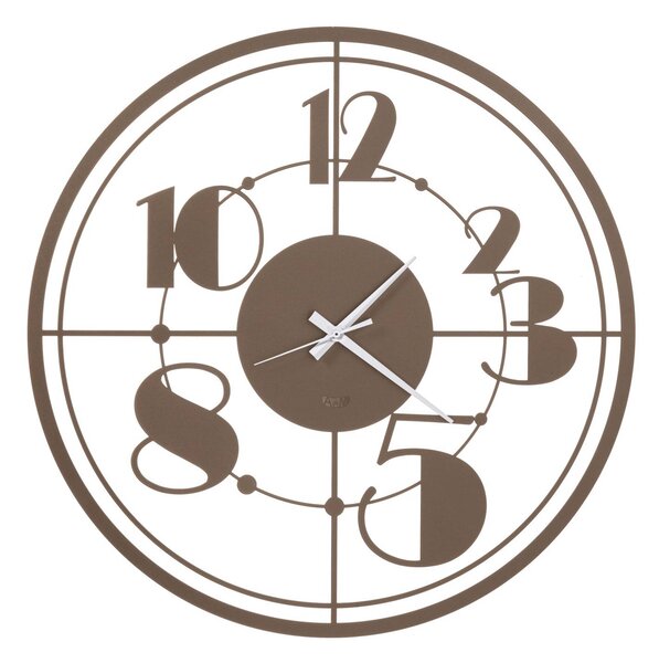 Orologio da parete r�tro Teo in metallo, diametro 50, colore Bronzo