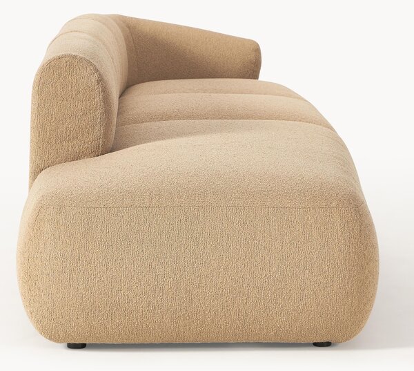 Chaise longue XL componibile in bouclé Sofia