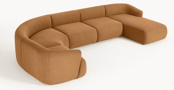 Divano XL componibile in bouclé Sofia