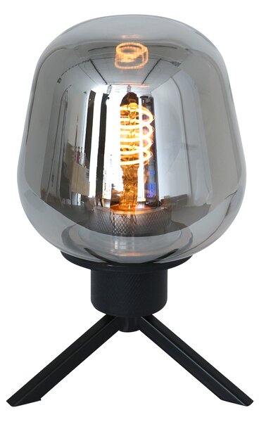 Steinhauer - lampada da tavolo - Reflexion - nero - vetro metallo - Ø 15cm - E27 - 2683ZW