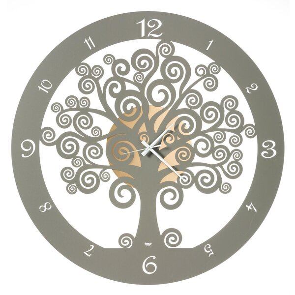 Orologio da casa moderno Big Albero della vita Diametro 70 cm colore Oro e fango