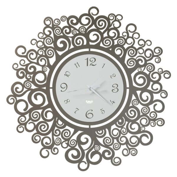 Orologio rotondo dal design originale Fonte della Vita Diametro 50 cm colore Bronzo e bianco marmo